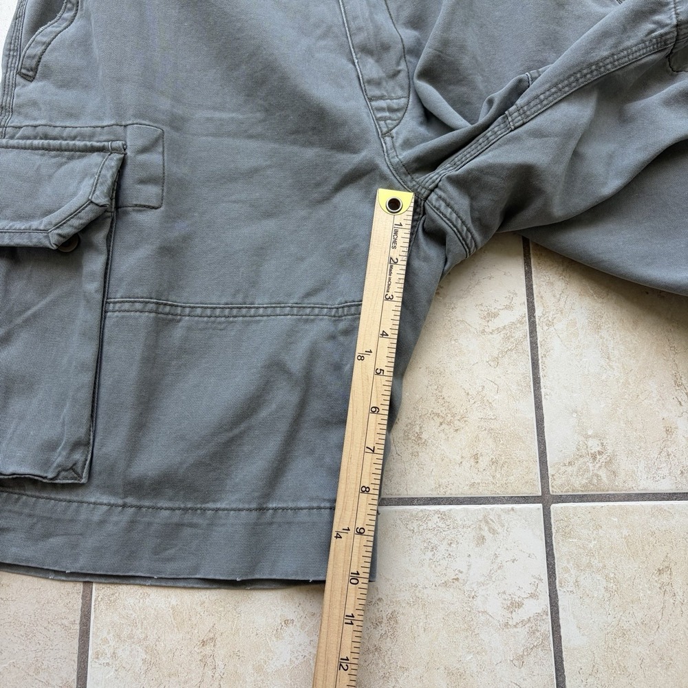 Polo Ralph Lauren Cargo Shorts Mens 33 Gray 10" Canvas Heavy Cotton Utility Y2K - Picture 8 of 8